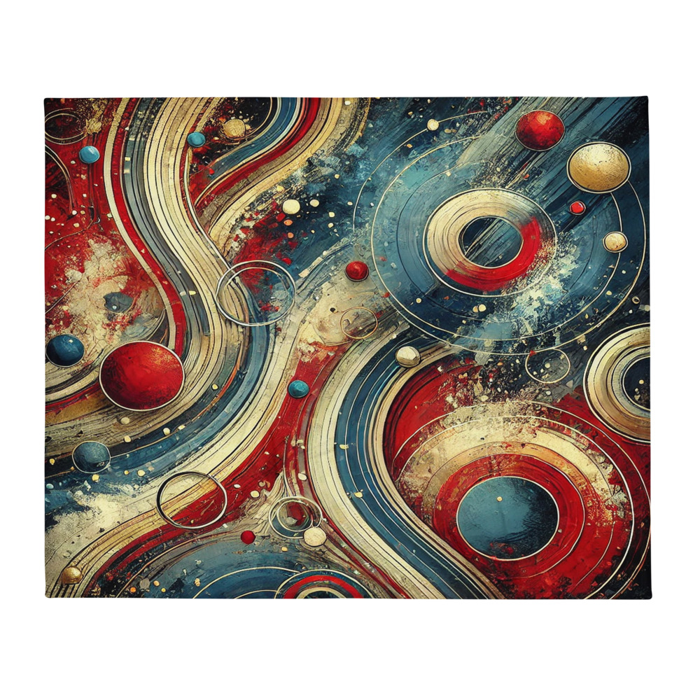 Golden Circles Throw Blanket 50×60