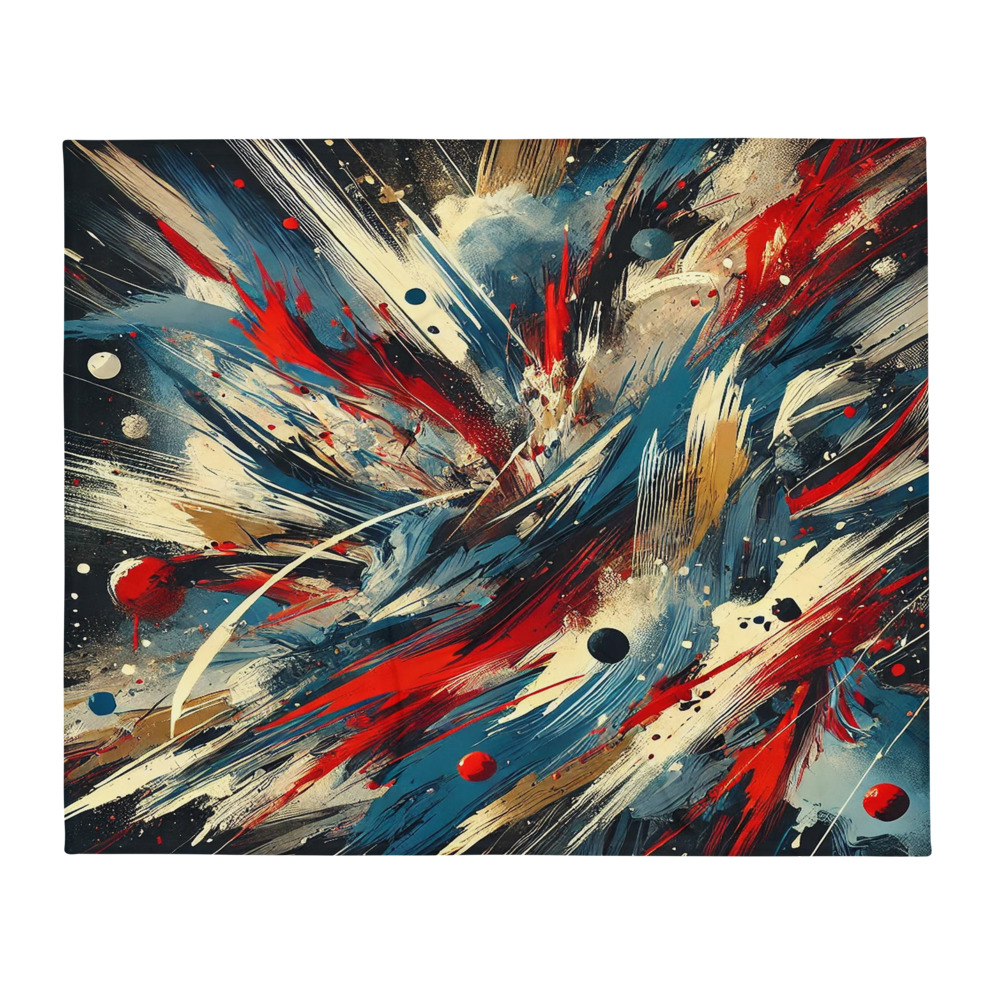 Explosive Strokes Throw Blanket 50×60